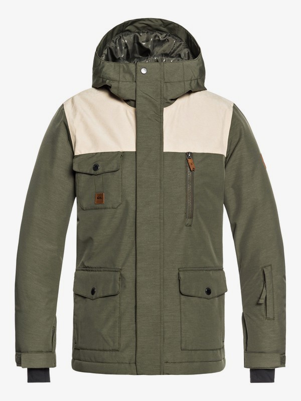 quiksilver, Boy's 8-16 Raft Snow Jacket, GRAPE LEAF (cre0) 0 Boy's 8-16 Raft Snow Jacket Brown EQBTJ03073 Quiksilver