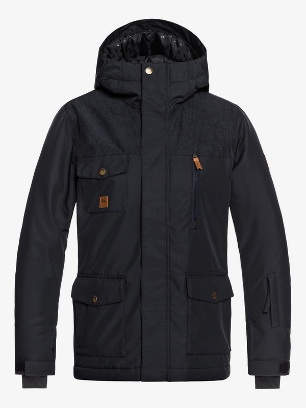 quiksilver, Boy's 8-16 Raft Snow Jacket, BLACK (kvj0) 0 Boy's 8-16 Raft Snow Jacket Black EQBTJ03073 Quiksilver