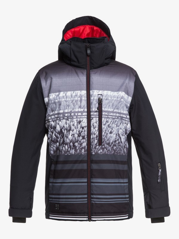 quiksilver, Mission - Veste de snow pour Garçon 8-16 ans, BLACK_ALPIN YOUTH (kvj3) 0 Mission - Veste de snow pour Garçon 8-16 ans Noir EQBTJ03077 Quiksilver