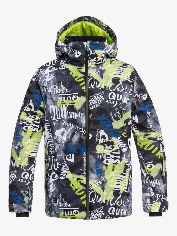 quiksilver, Boy's 8-16 Mission Snow Jacket, BLACK_CONSTRUCT (kvj5) 0 Boy's 8-16 Mission Snow Jacket Black EQBTJ03079 Quiksilver
