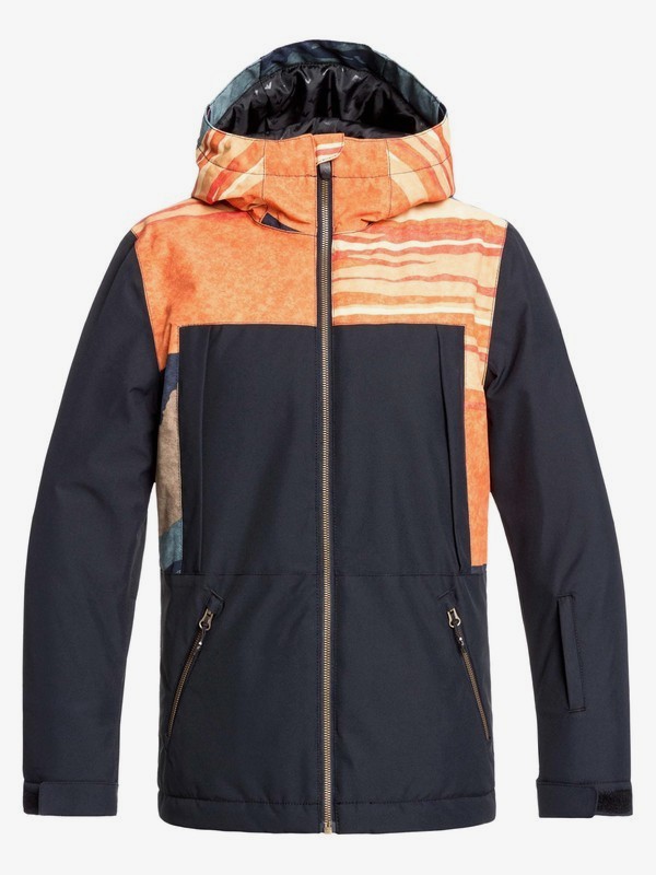 quiksilver, Boy's 8-16 Travis Rice Ambition Snow Jacket, APRICOT ORANGE TR SUNRISES (nml6) 0 Boy's 8-16 Travis Rice Ambition Snow Jacket Orange EQBTJ03092 Quiksilver