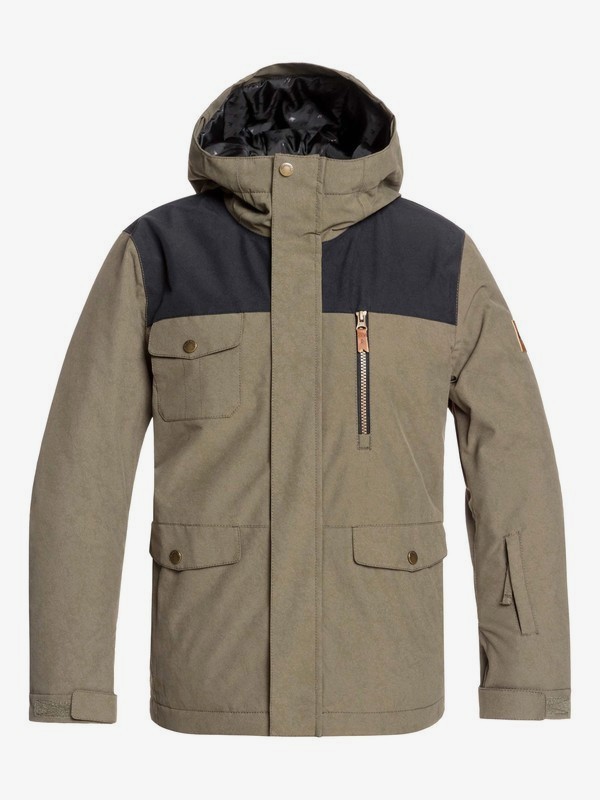 quiksilver, Boy's 8-16 Raft Snow Jacket, GRAPE LEAF (cre0) 0 Boy's 8-16 Raft Snow Jacket Brown EQBTJ03093 Quiksilver