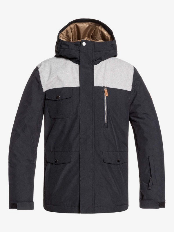 quiksilver, Boy's 8-16 Raft Snow Jacket, BLACK (kvj0) 0 Boy's 8-16 Raft Snow Jacket Black EQBTJ03093 Quiksilver