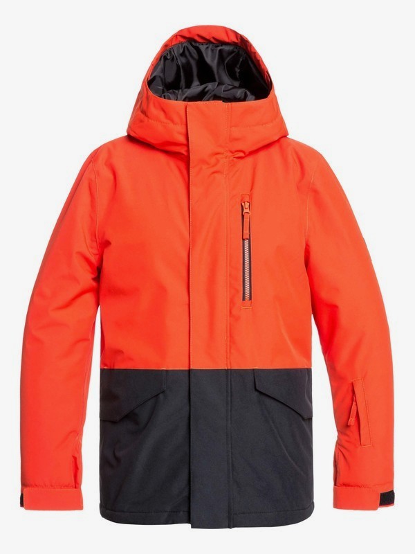 quiksilver, Mission Snow Jacket, POINCIANA (nzg0) 0 Mission Snow Jacket Orange EQBTJ03099 Quiksilver