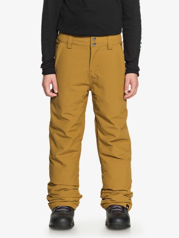 quiksilver, Boy's 8-16 Estate Snow Pants, GOLDEN BROWN (cpd0) 0 Boy's 8-16 Estate Snow Pants Brown EQBTP03018 Quiksilver