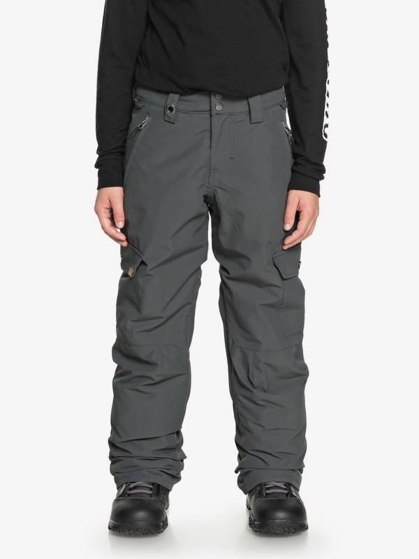 quiksilver, Boy's 8-16 Porter Snow Pants, DARK SHADOW (krp0) 0 Boy's 8-16 Porter Snow Pants Black EQBTP03022 Quiksilver