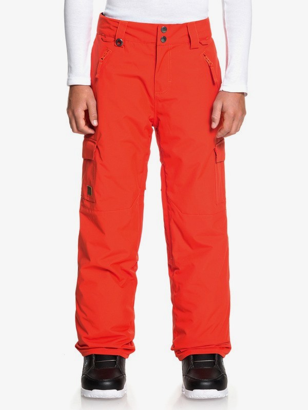 quiksilver, Boy's 8-16 Porter Snow Pants, POINCIANA (nzg0) 0 Boy's 8-16 Porter Snow Pants Orange EQBTP03024 Quiksilver