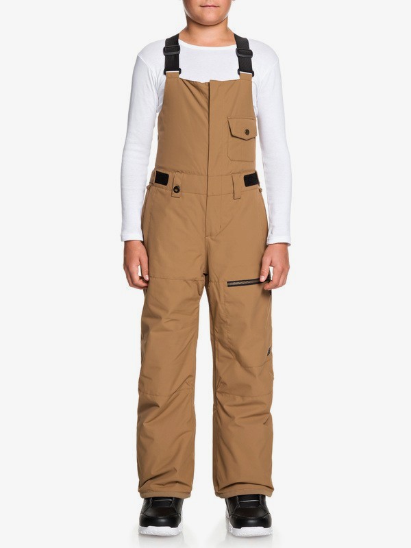 quiksilver, Boy's 8-16 Utility Snow Bib Pants, OTTER (cnq0) 0 Boy's 8-16 Utility Snow Bib Pants Brown EQBTP03025 Quiksilver