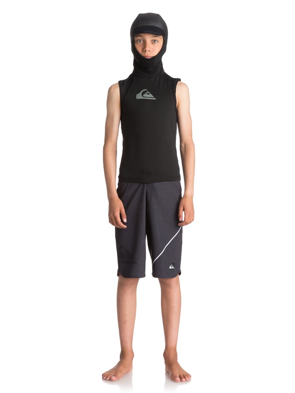 quiksilver, 2mm Syncro Plus - Hooded Surf Vest, BLACK (kvj0) 0 2mm Syncro Plus - Hooded Surf Vest Black EQBW003001 Quiksilver
