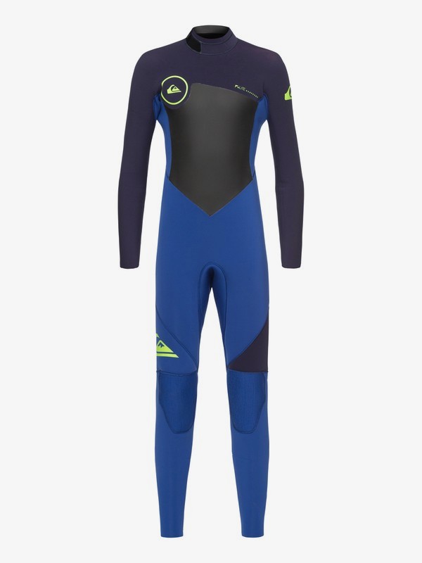 quiksilver, 3/2mm Syncro Series - Back Zip GBS Wetsuit for Boys 8-16, NITE BLUE/BLUE RIBBON (xbbb) 0 3/2mm Syncro Series - Back Zip GBS Wetsuit for Boys 8-16 Blue EQBW103023 Quiksilver