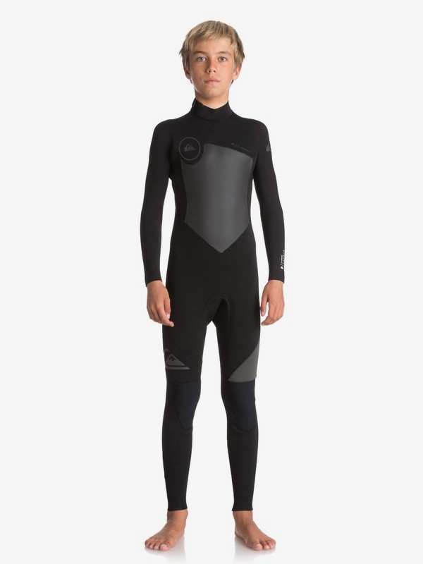quiksilver, Boy's 8-16 5/4/3mm Syncro Series Back Zip GBS Wetsuit, BLACK/ BLACK/ JET BLACK (xkkk) 0 Boy's 8-16 5/4/3mm Syncro Series Back Zip GBS Wetsuit Black EQBW103030 Quiksilver