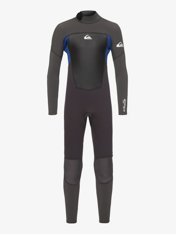 quiksilver, Boy's 8-16 3/2mm Prologue Back Zip Wetsuit, JET BLACK/NITE BLUE (xkbb) 0 Boy's 8-16 3/2mm Prologue Back Zip Wetsuit Black EQBW103039 Quiksilver
