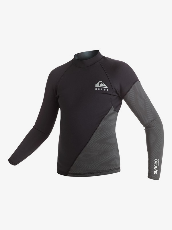 quiksilver, 1mm Syncro New Wave - Top De Neopreno De Manga Larga para Chicos 8-16, BLACK (kvj0) 0 1mm Syncro New Wave - Top De Neopreno De Manga Larga para Chicos 8-16 Negro EQBW803001 Quiksilver