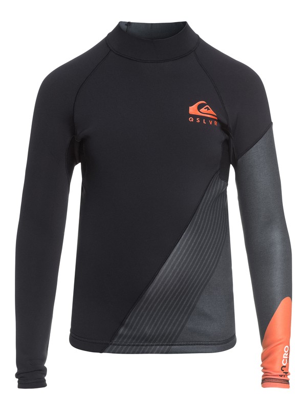 quiksilver, 1mm Syncro New Wave - Top De Neopreno De Manga Larga para Chicos 8-16, FLAME (nmj0) 0 1mm Syncro New Wave - Top De Neopreno De Manga Larga para Chicos 8-16 Naranja EQBW803001 Quiksilver