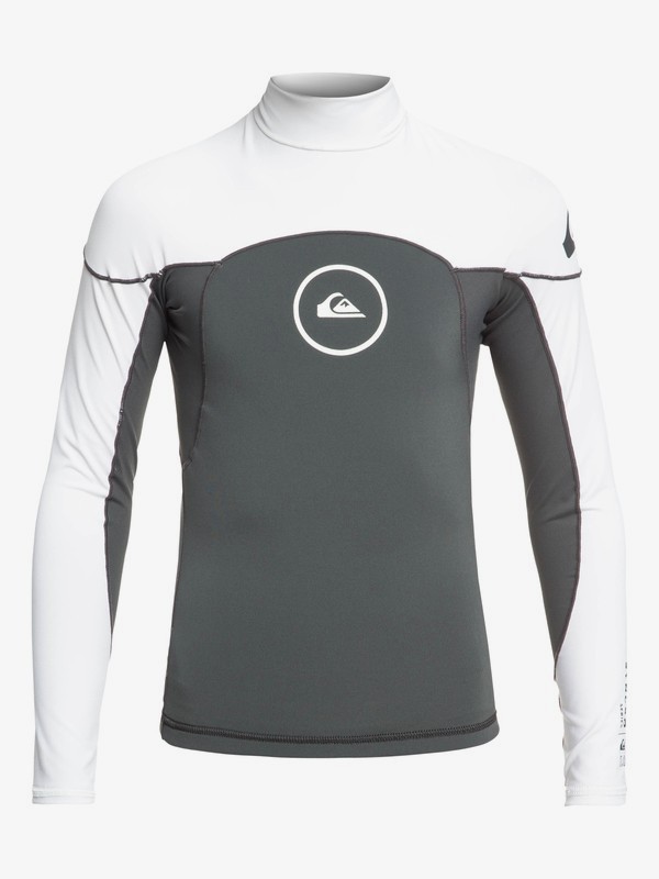 quiksilver, 1mm Syncro Series - Top de Neopreno de Manga Larga para Chicos 8-16, GUN METAL/ WHITE (xkkw) 0 1mm Syncro Series - Top de Neopreno de Manga Larga para Chicos 8-16 Negro EQBW803004 Quiksilver