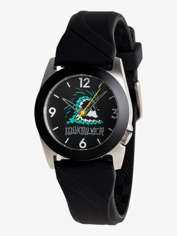 quiksilver, Fiction - Montre analogique pour garçon 8-16 ans, SILVER/ WHITE/ BLACK (xswk) 0 Fiction - Montre analogique pour garçon 8-16 ans Gris EQBWA03001 Quiksilver