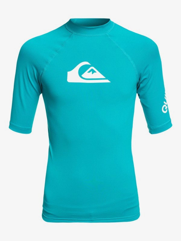 quiksilver, Boy's 8-16 All Time Short Sleeve UPF 50 Rash Guard, TYPHOON (bny0) 0 Boy's 8-16 All Time Short Sleeve UPF 50 Rash Guard EQBWR03060 Quiksilver
