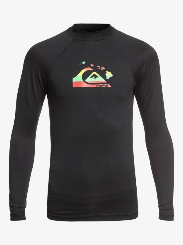 quiksilver, Boy's 8-16 Island Chains Long Sleeve UPF 50 Rash Guard, BLACK (kvj0) 0 Boy's 8-16 Island Chains Long Sleeve UPF 50 Rash Guard Black EQBWR03065 Quiksilver