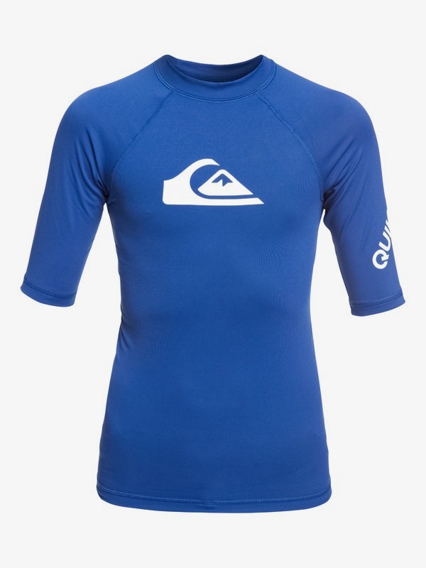 quiksilver, All Time - Licra de Manga Corta con Protección Solar UPF 50 para Chicos 8-16, ELECTRIC ROYAL (prm0) 0 All Time - Licra de Manga Corta con Protección Solar UPF 50 para Chicos 8-16 Violeta EQBWR03074 Quiksilver