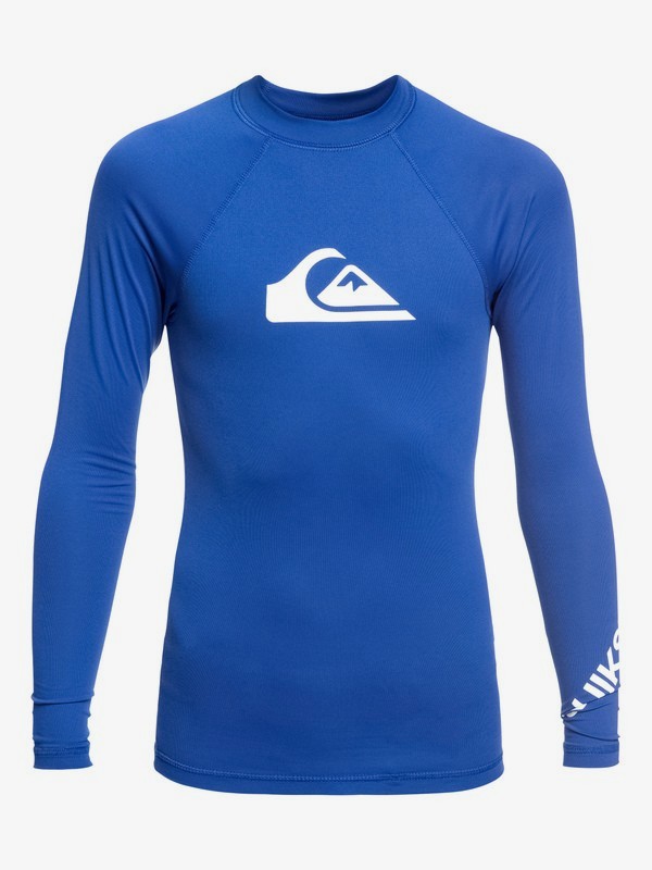 quiksilver, All Time - Licra de Manga Larga con Protección Solar UPF 50 para Chicos 8-16, ELECTRIC ROYAL (prm0) 0 All Time - Licra de Manga Larga con Protección Solar UPF 50 para Chicos 8-16 Violeta EQBWR03075 Quiksilver