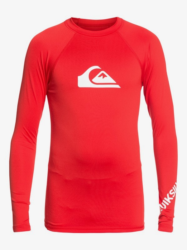 quiksilver, Playera de Manga Larga de tela antiirritante con FPS 50 All Time, HIGH RISK RED (rqc0) 0 Playera de Manga Larga de tela antiirritante con FPS 50 All Time Rojo EQBWR03075 Quiksilver