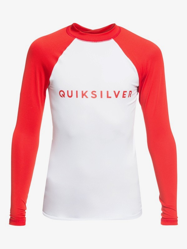 quiksilver, Always There - Lycra manches longues UPF 50 pour garçon 8-16 ans, HIGH RISK RED (rqc0) 0 Always There - Lycra manches longues UPF 50 pour garçon 8-16 ans Rouge EQBWR03077 Quiksilver