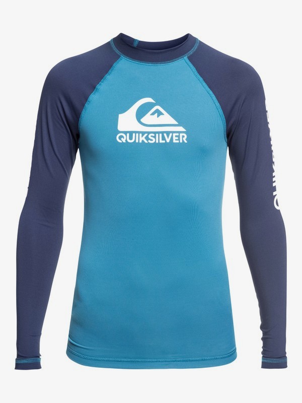 quiksilver, On Tour - Licra de Manga Larga con Protección Solar UPF 50 para Chicos 8-16, SOUTHERN OCEAN (bpb0) 0 On Tour - Licra de Manga Larga con Protección Solar UPF 50 para Chicos 8-16 Azul EQBWR03078 Quiksilver