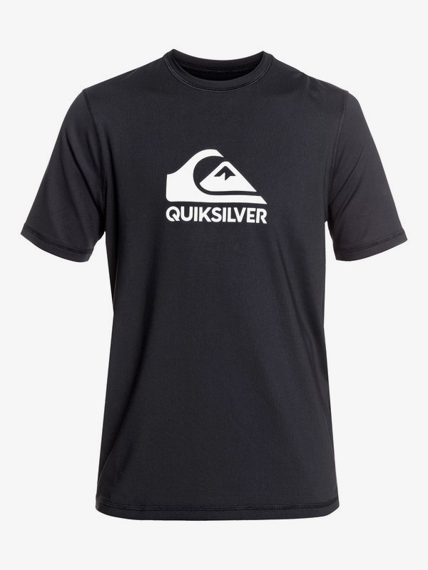 quiksilver, Boy's 8-16 Solid Streak Short Sleeve UPF 50 Surf Tee, BLACK (kvj0) 0 Boy's 8-16 Solid Streak Short Sleeve UPF 50 Surf Tee Black EQBWR03084 Quiksilver