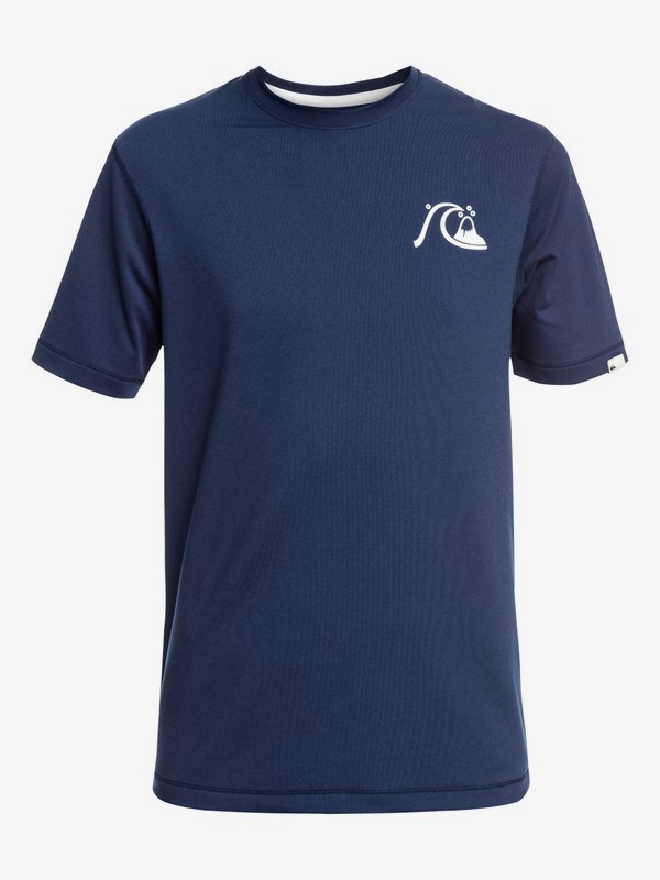 quiksilver, Bubble Logo - Camiseta de Surf de Manga Corta con Protección Solar UPF 50 para Chicos 8-16, MEDIEVAL BLUE (bte0) 0 Bubble Logo - Camiseta de Surf de Manga Corta con Protección Solar UPF 50 para Chicos 8-16 Azul EQBWR03089 Quiksilver