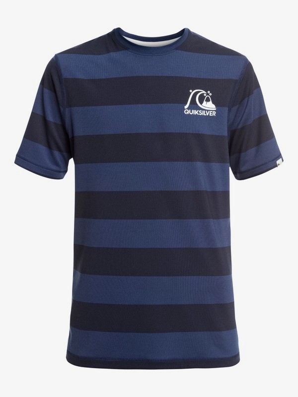 quiksilver, Stripe Sea - Camiseta de Surf de Manga Corta con Protección Solar UPF 50 para Chicos 8-16, MEDIEVAL BLUE (bte0) 0 Stripe Sea - Camiseta de Surf de Manga Corta con Protección Solar UPF 50 para Chicos 8-16 Azul EQBWR03090 Quiksilver