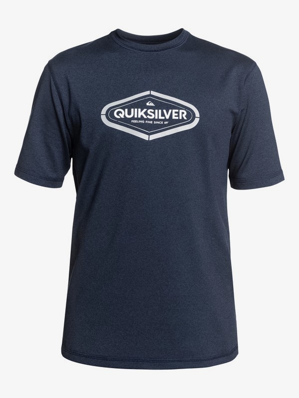 quiksilver, Boy's 8-16 Razors Short Sleeve UPF 50 Surf Tee, MOONLIT OCEAN HEATHER (bykh) 0 Boy's 8-16 Razors Short Sleeve UPF 50 Surf Tee Blue EQBWR03105 Quiksilver