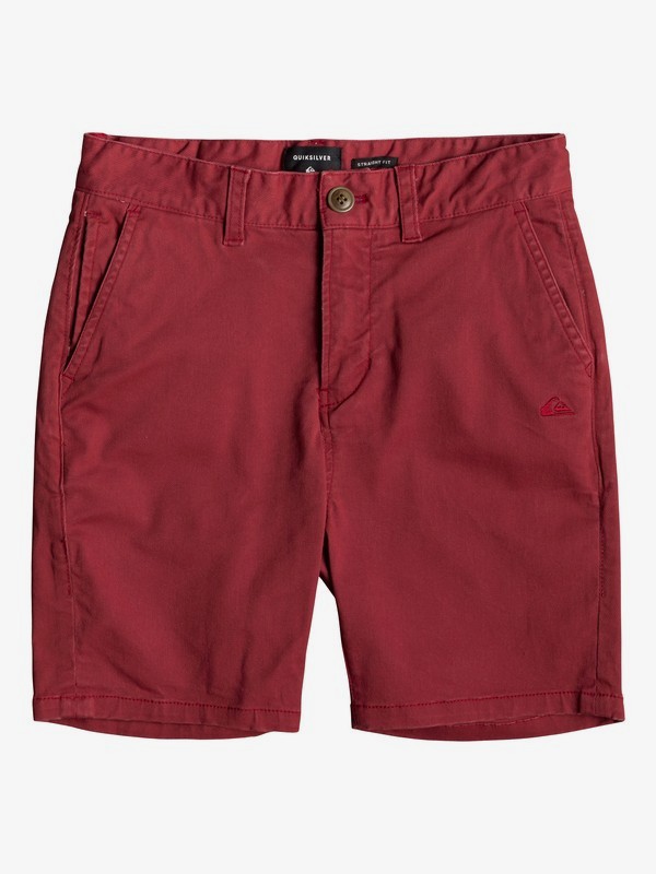 quiksilver, Krandy - Short chino pour garçon 8-16 ans, BRICK RED (rqn0) 0 Krandy - Short chino pour garçon 8-16 ans Rouge EQBWS03221 Quiksilver