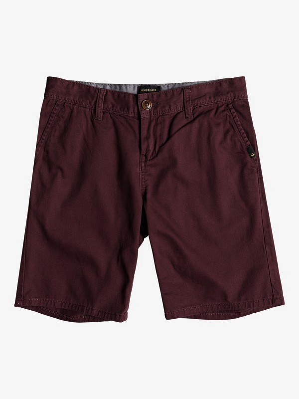 quiksilver, Everyday - Short chino pour garçon 8-16 ans, VINEYARD WINE (rsc0) 0 Everyday - Short chino pour garçon 8-16 ans Rouge EQBWS03225 Quiksilver