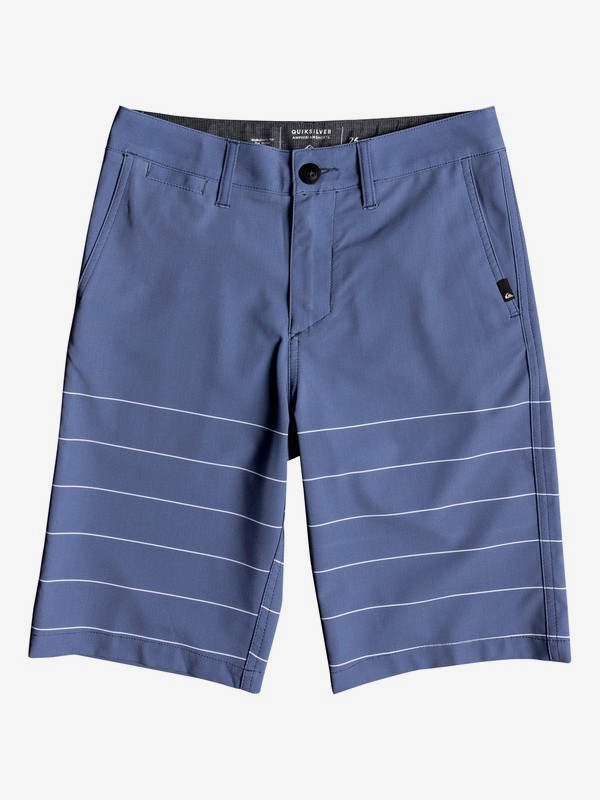 quiksilver, Boy's 8-16 Union Stripe 19" Amphibian Boardshorts, BIJOU BLUE (bng0) 0 Boy's 8-16 Union Stripe 19" Amphibian Boardshorts Blue EQBWS03259 Quiksilver