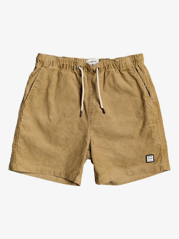 quiksilver, Boy's 8-16 Wax Out 14" Elasticized Corduroy Shorts, PLAGE (ckk0) 0 Boy's 8-16 Wax Out 14" Elasticized Corduroy Shorts Brown EQBWS03289 Quiksilver