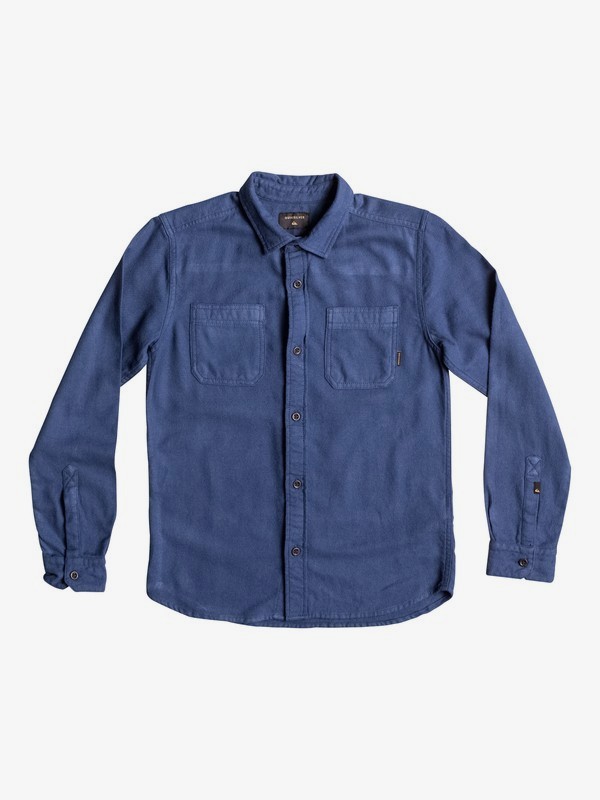 quiksilver, Bomie - Long Sleeve Shirt for Boys 8-16, DARK DENIM (brq0) 0 Bomie - Long Sleeve Shirt for Boys 8-16 Blue EQBWT03179 Quiksilver