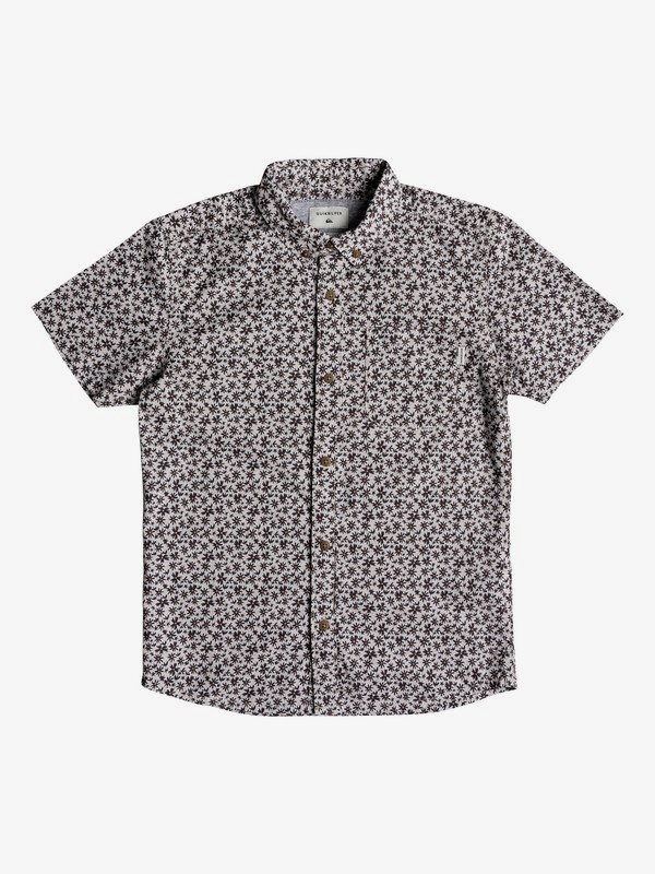 quiksilver, Boy's 8-16 Minikani Short Sleeve Shirt, MICRO CHIP MINIKANI (szh6) 0 Boy's 8-16 Minikani Short Sleeve Shirt Grey EQBWT03213 Quiksilver