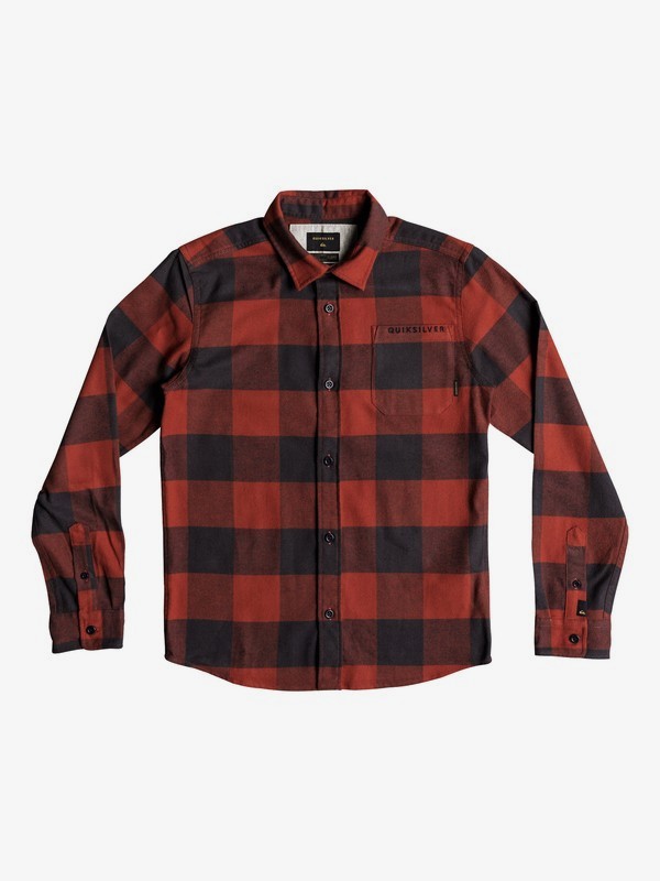 quiksilver, Motherfly Flannel - Long Sleeve Shirt, BARN RED MOTHERFLY YOUTH (rqj2) 0 Motherfly Flannel - Long Sleeve Shirt Red EQBWT03227 Quiksilver