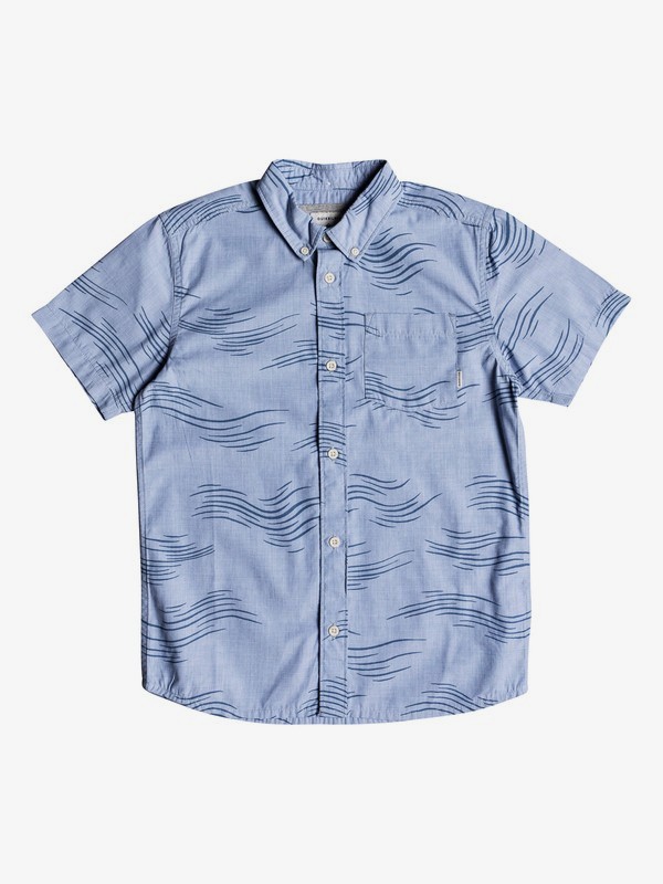 quiksilver, VALLEY GROOVE PRINT SS YOUTH, BIJOU BLUE VALLEY GROVE (bng6) 0 VALLEY GROOVE PRINT SS YOUTH EQBWT03235 Quiksilver