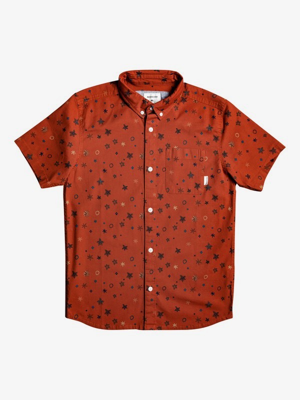 quiksilver, Ditsy Short Sleeve Shirt, BURNT BRICK DITSY (mpm6) 0 Ditsy Short Sleeve Shirt Pink EQBWT03261 Quiksilver