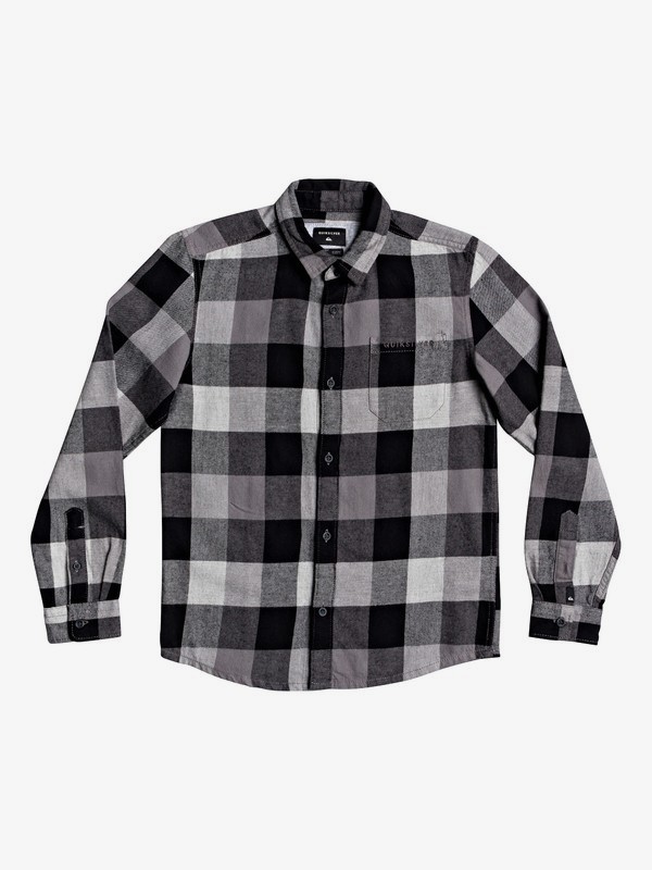 quiksilver, Boys 8-16 Motherfly Flannel Long Sleeve Flannel Shirt, LIGHT GREY HEATHER MOTHERFLY (sjs1) 0 Boys 8-16 Motherfly Flannel Long Sleeve Flannel Shirt Grey EQBWT03268 Quiksilver