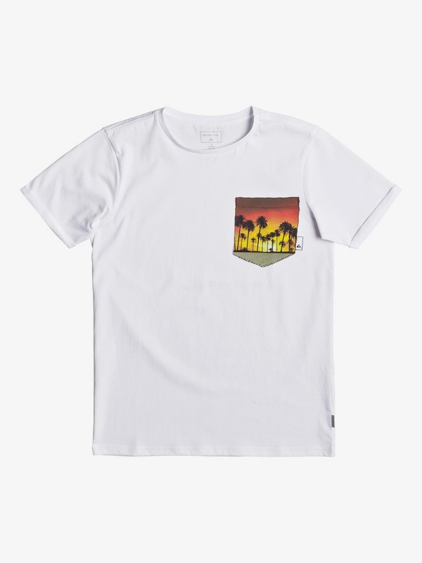 quiksilver, Classic Quadro Glide - T-Shirt for Boys 8-16, WHITE (wbb0) 0 Classic Quadro Glide - T-Shirt for Boys 8-16 White EQBZT03667 Quiksilver