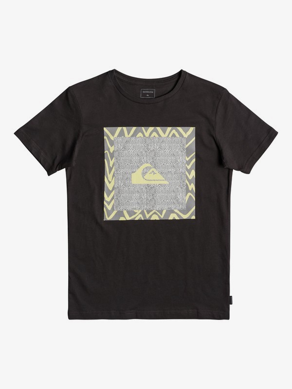 quiksilver, Classic Nano Spano - T-Shirt for Boys 8-16, TARMAC (kta0) 0 Classic Nano Spano - T-Shirt for Boys 8-16 Black EQBZT03682 Quiksilver