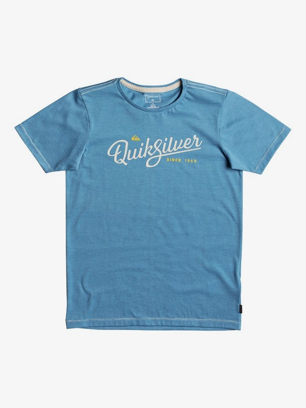 quiksilver, Heather Wavey Glaze - T-Shirt for Boys 8-16, MALIBU HEATHER (bmah) 0 Heather Wavey Glaze - T-Shirt for Boys 8-16 Blue EQBZT03693 Quiksilver