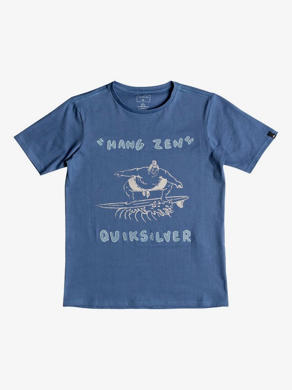 quiksilver, Футболка Hang Zen, BIJOU BLUE (bng0) 0 Футболка Hang Zen Синий EQBZT03768 Quiksilver