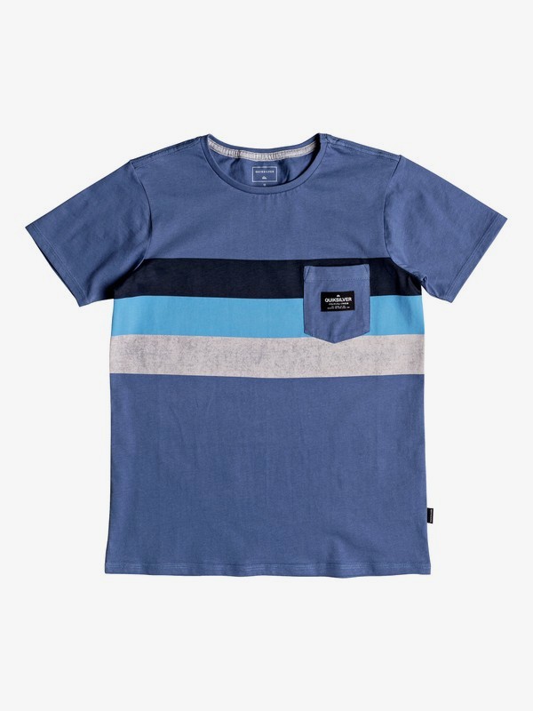 quiksilver, Peaceful Progression - Pocket T-Shirt for Boys 8-16, BIJOU BLUE (bng0) 0 Peaceful Progression - Pocket T-Shirt for Boys 8-16 Blue EQBZT03783 Quiksilver