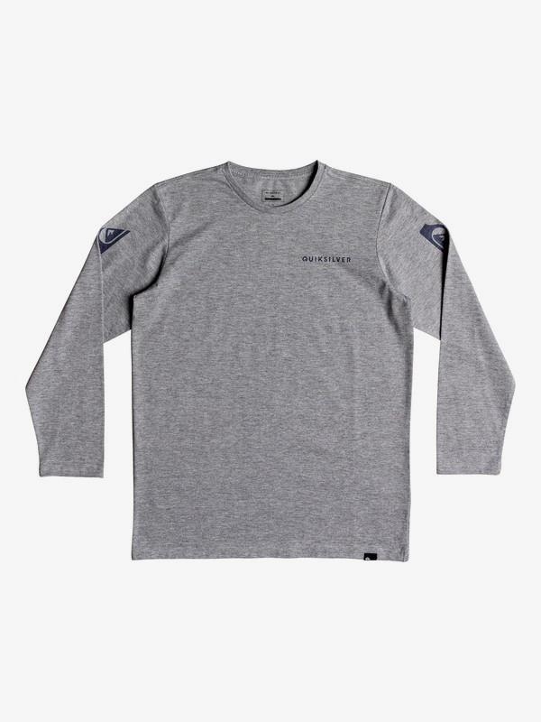 quiksilver, Double Stringer - Technical UPF 30 Long Sleeve T-Shirt for Boys 8-16, MEDIUM GREY HEATHER (kpvh) 0 Double Stringer - Technical UPF 30 Long Sleeve T-Shirt for Boys 8-16 Black EQBZT03794 Quiksilver