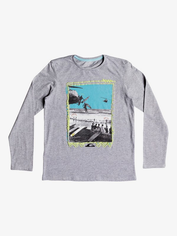 quiksilver, Лонгслив D-Day, ATHLETIC HEATHER (sgrh) 0 Лонгслив D-Day Серый EQBZT03807 Quiksilver