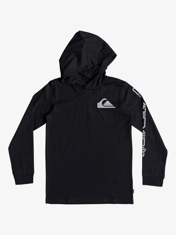 quiksilver, Boy's 8-16 Vice Versa Long Sleeve Hooded Tee, BLACK (kvj0) 0 Boy's 8-16 Vice Versa Long Sleeve Hooded Tee Black EQBZT03870 Quiksilver