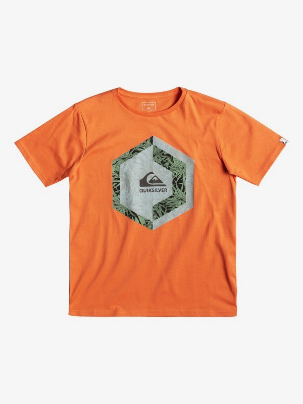quiksilver, Детская футболка Heat Stroke, FLAMINGO (nks0) 0 Детская футболка Heat Stroke Оранжевый EQBZT03894 Quiksilver